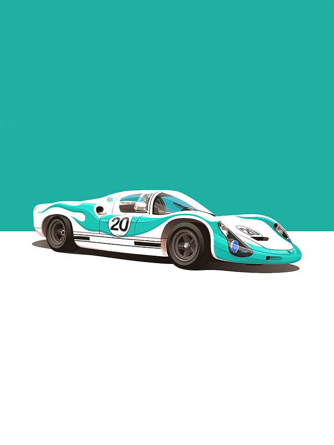 Vintage Porsche LeMans Race Car #1 Digital Art by Thespeedart Vintage Porsche LeMans Race Car #1 Digital Art by Thespeedart
