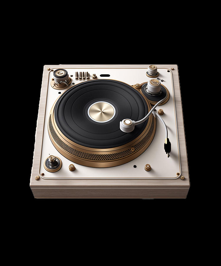 Music Digital Art - Vintage Turntable in Action #1 by About Passion Art