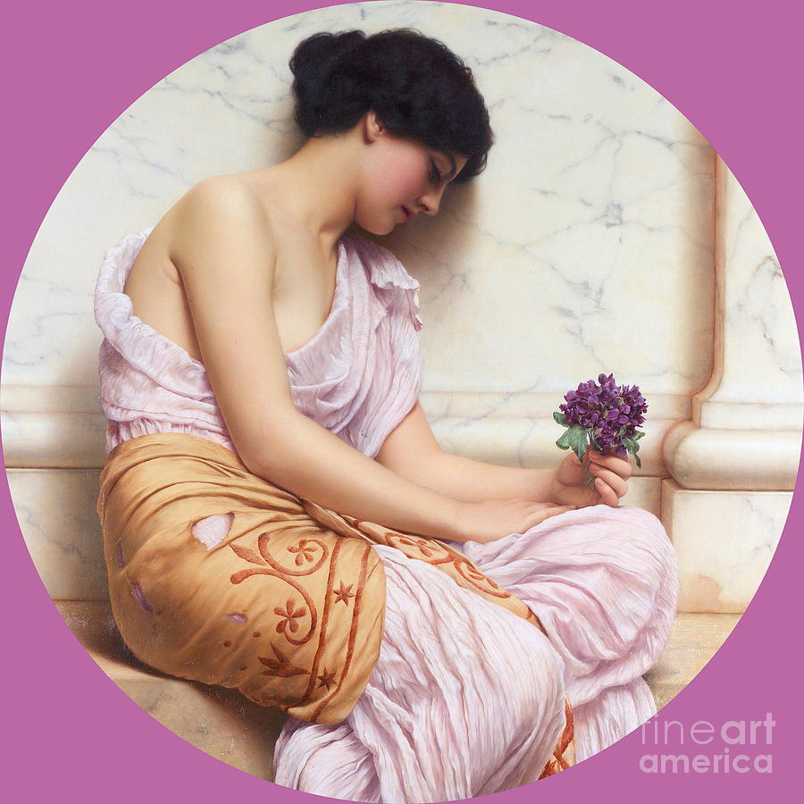 Violets, sweet violets #1 Painting by John William Godward
