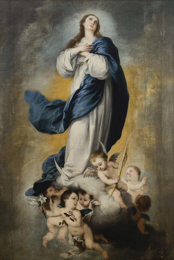 Virgen de la Inmaculada Concepci n Painting by Bartolom Esteban Murillo ...