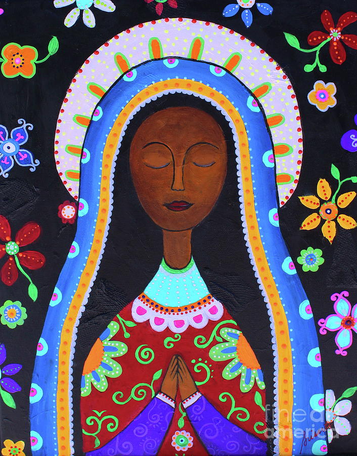 Virgin Guadalupe #3 Painting by Pristine Cartera Turkus