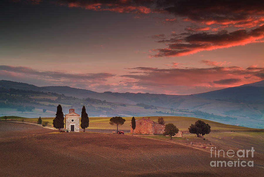 Vitaleta chapel between Pienza and San Quirico d Orcia, Tuscany, Italy #2 Photograph by Neale And Judith Clark