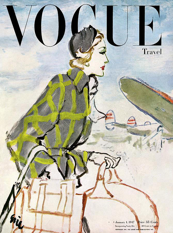 Vintage Digital Art - Vogue Cover Featuring A Woman #1 by Anna Shawn