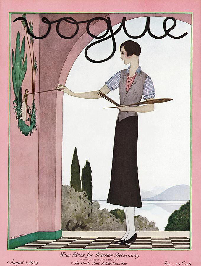 Vintage Digital Art - Vogue Magazine Cover #1 by Anna Shawn