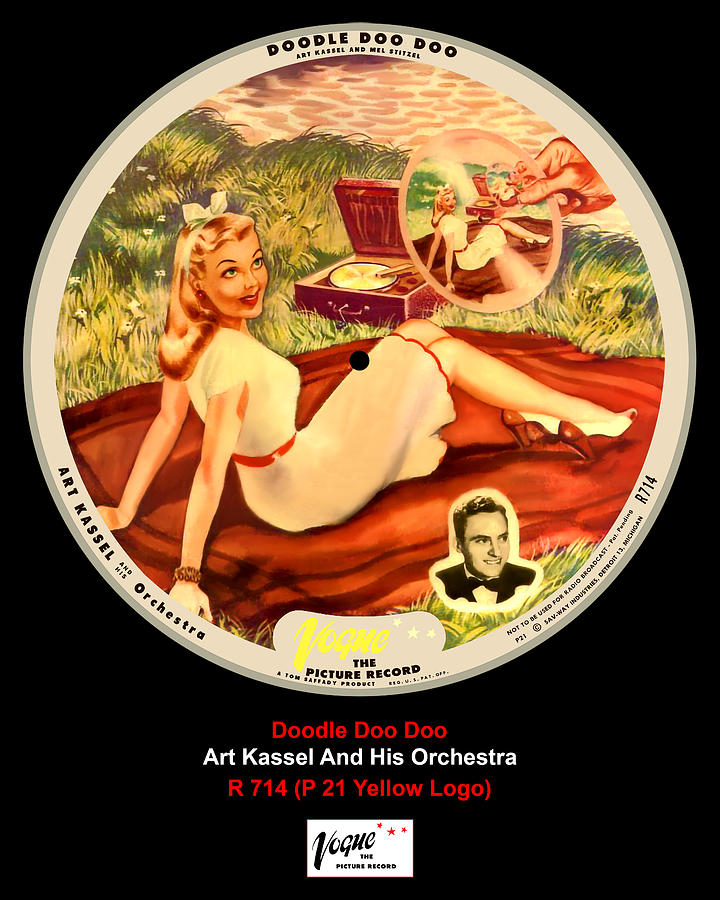 Vogue Digital Art - Vogue Record Art - R 714 - P 21, Yellow Logo by Studio B Prints Vogue Digital Art - Vogue Record Art - R 714 - P 21, Yellow Logo by Studio B Prints