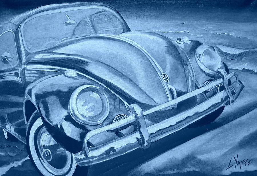 Volkswagen Beetle In Blue #1 By Loraine Yaffe