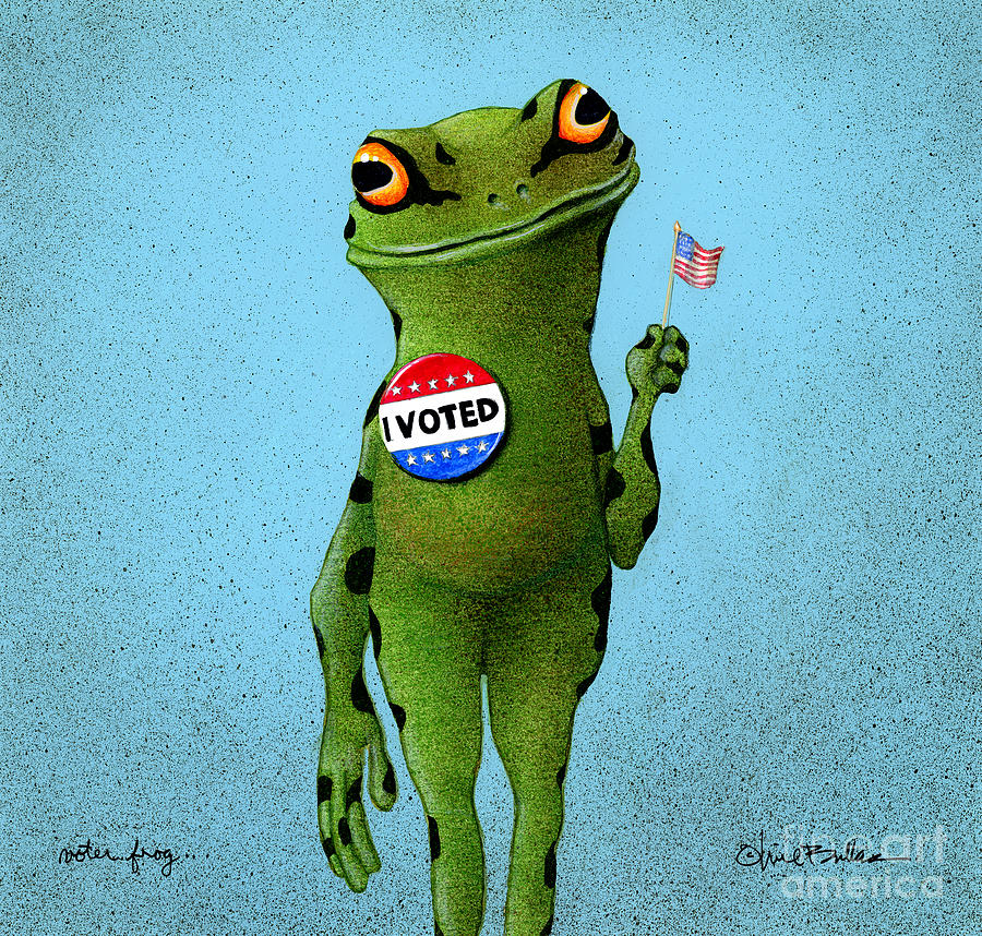 Voter frog... #2 Painting by Will Bullas