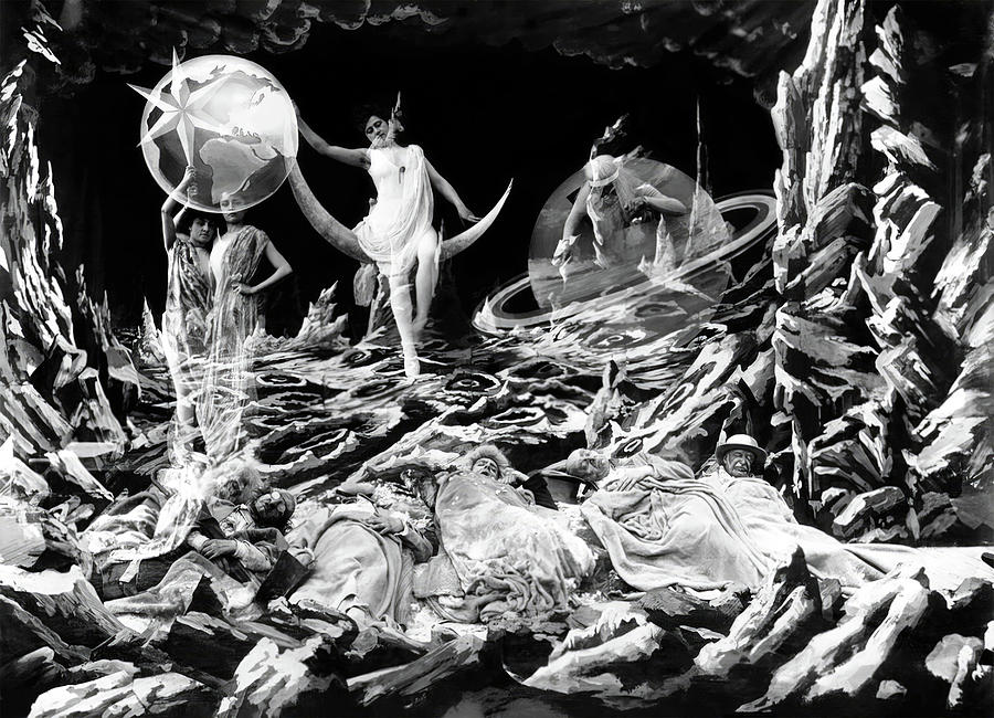 VOYAGE TO THE MOON -1902- -Original title LE VOYAGE DANS LA LUNE-, directed by GEORGES MELIES. #1 Photograph by Album VOYAGE TO THE MOON -1902- -Original title LE VOYAGE DANS LA LUNE-, directed by GEORGES MELIES. #1 Photograph by Album