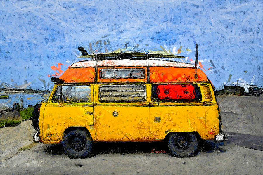 Vw Bus Camper Van Morro Bay California Photograph