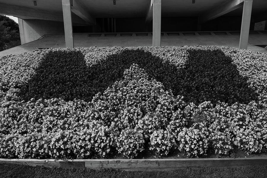 W flower bed at the University of Wisconsin #1 Photograph by Eldon McGraw