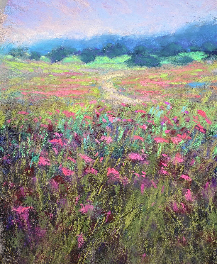 Field Of Flowers Painting - Walking by Faith #2 by Susan Jenkins