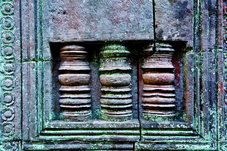 Wall details, Angkor wat. Cambodia  #1 Photograph by Lie Yim