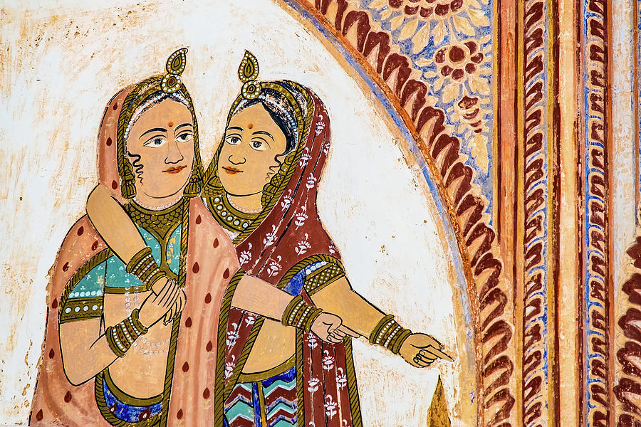Wall painting from Nawalgarth, Rajasthan #1 Photograph by Lie Yim