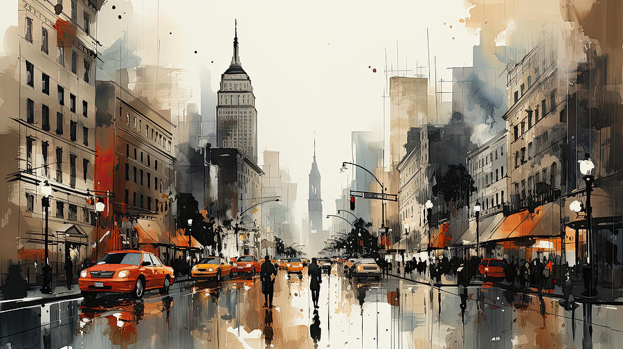 Wall Street Manhattan #1 Digital Art by Evie Carrier