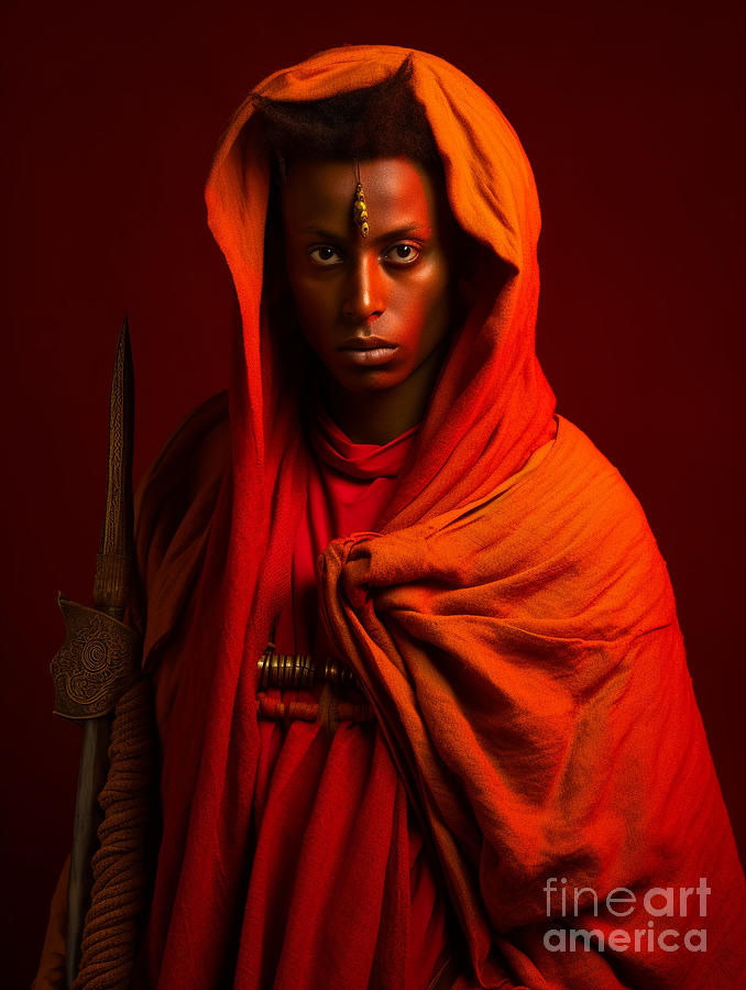 Warrior from Hamar Ethiopia Surreal Cinematic by Asar Studios Painting ...