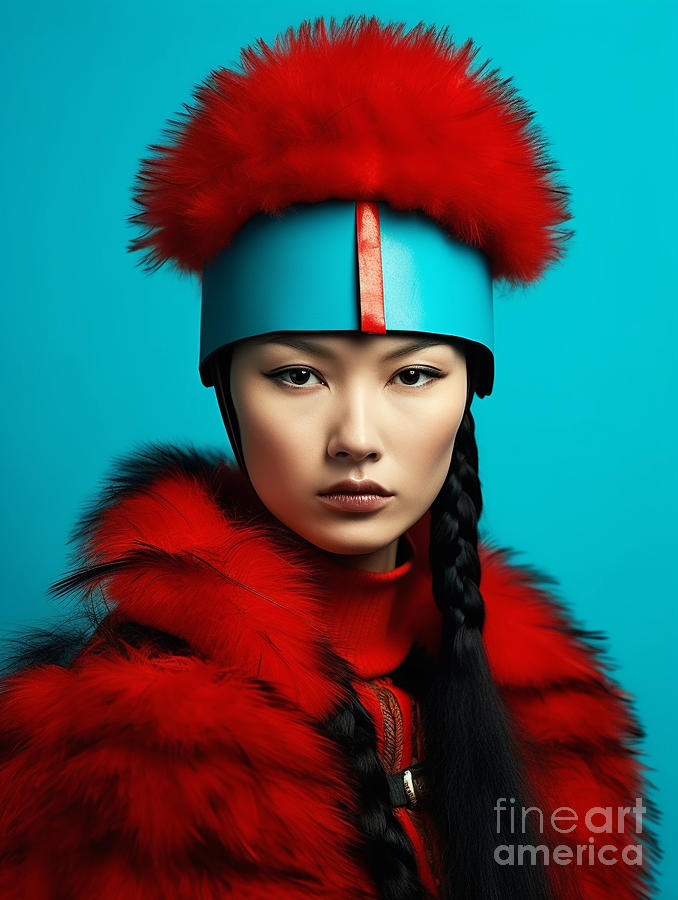 Warrior  From  Tofalar  Girl  Karagas  Siberia    Surr  By Asar Studios Painting