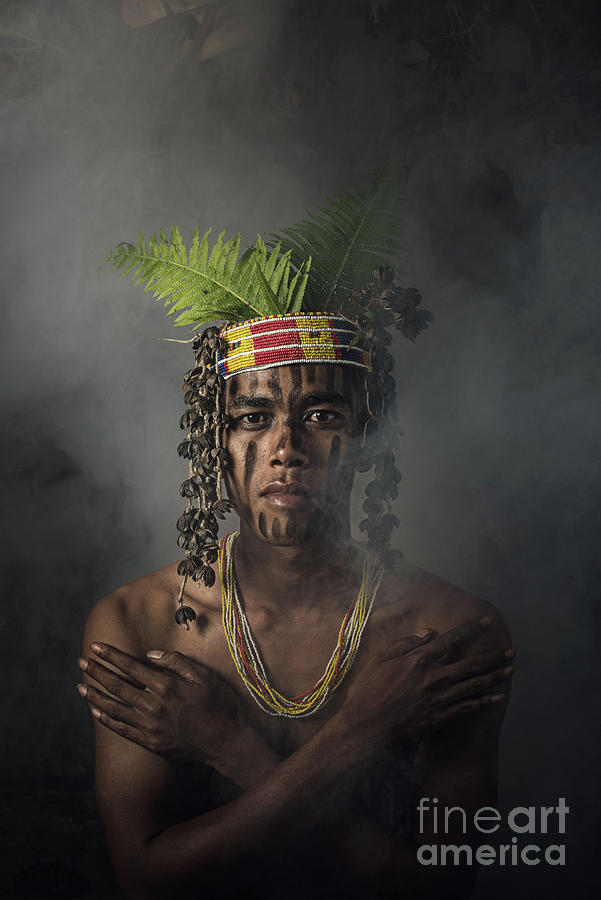 Warrior of Mentawai  Photograph by Chanwit Whanset
