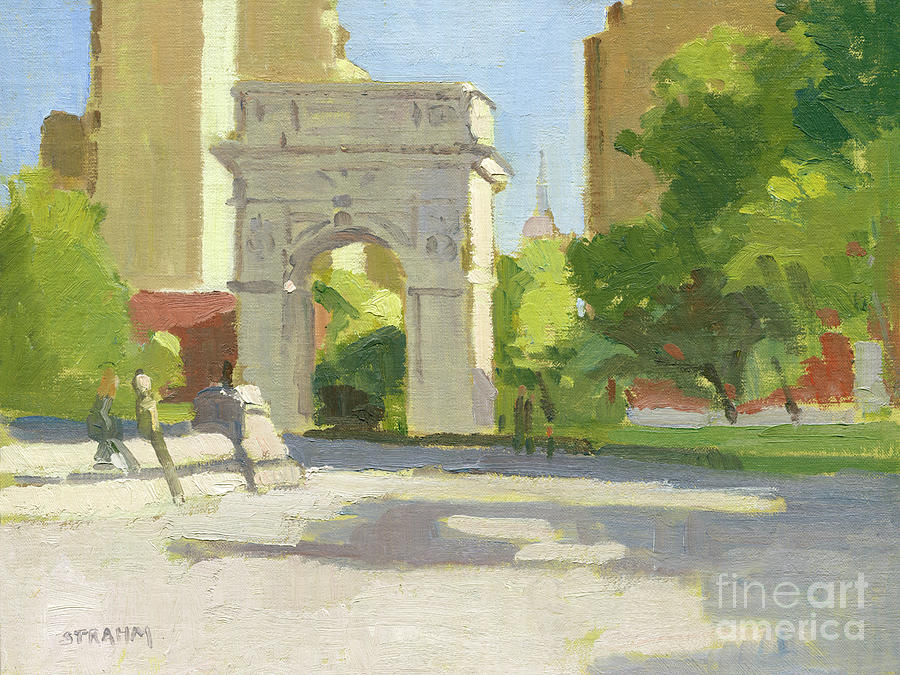 New York City Painting - Washington Square Park, New York City #2 by Paul Strahm