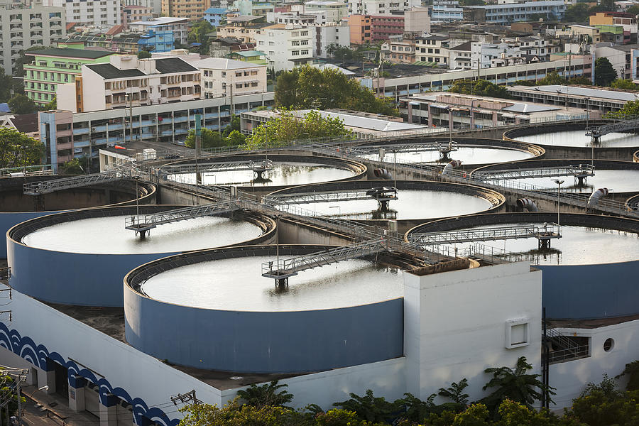 Wastewater treatment plant. #1 Photograph by Aroon Phukeed
