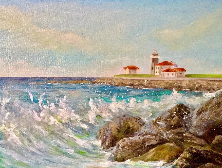 The Ocean House-Watch Hill-Rhode Island Watercolor-Portrait-Print