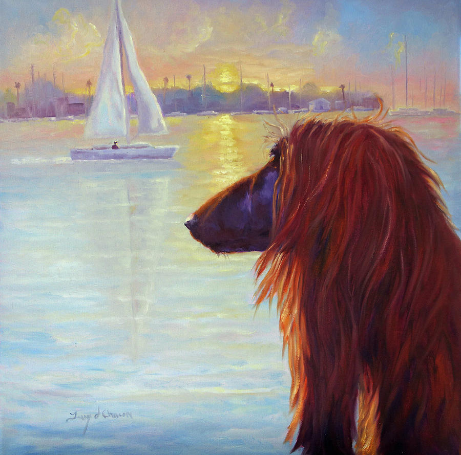 Watching the Sailboats #1 Painting by Terry Chacon