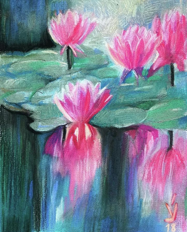 Water lilies Painting by Yael Surguchev