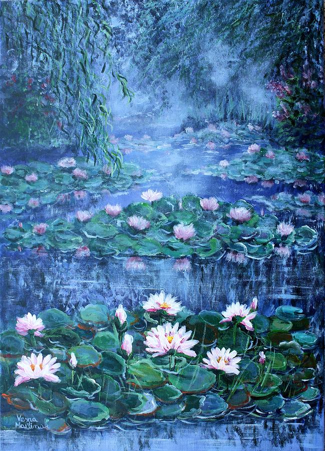 Water lily #1 Painting by Vesna Martinjak