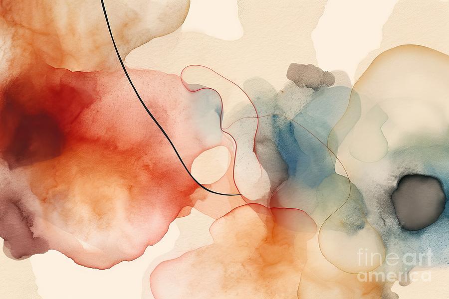 Abstract Painting - Watercolor abstract design wallpaper #1 by N Akkash