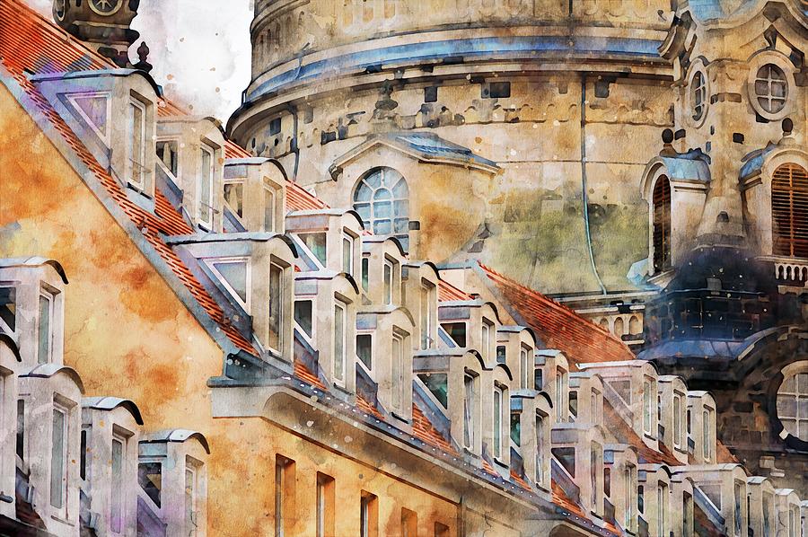 Watercolor painting of Dresden Pastel by Art Momente - Fine Art America