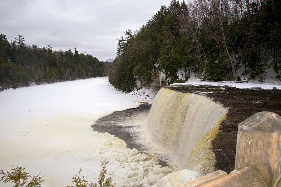 Waterfall In Winter Photograph