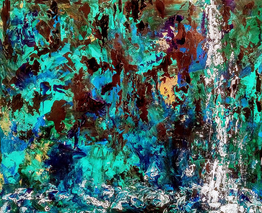 Waterfall #1 Painting by Lynne McQueen