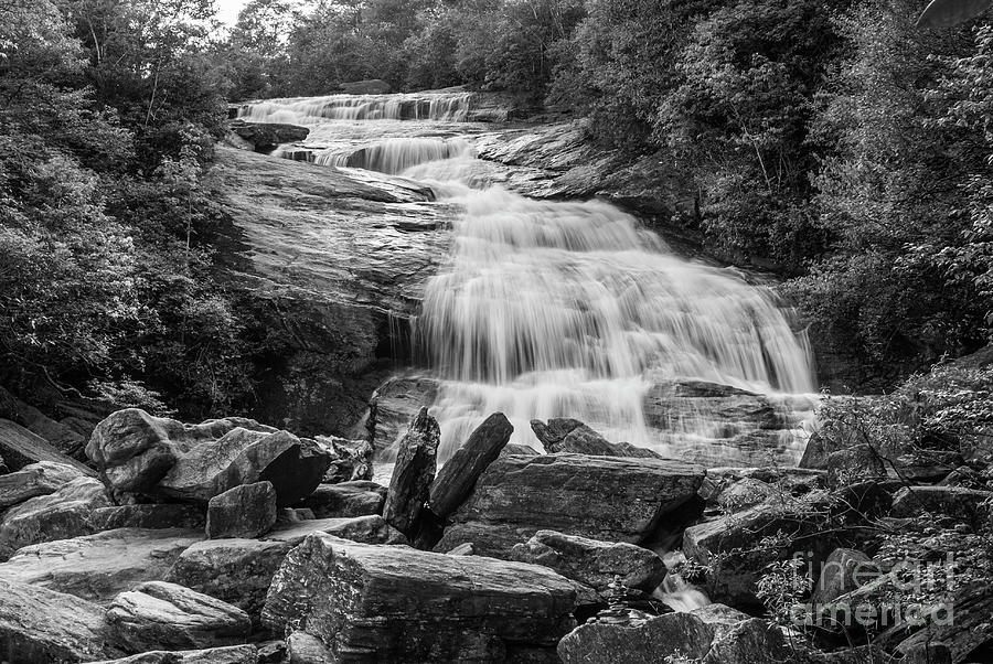 Black And White Photograph - Waterfalls on the Yellowstone Prong in Graveyard Fields #1 by John Arnaldi