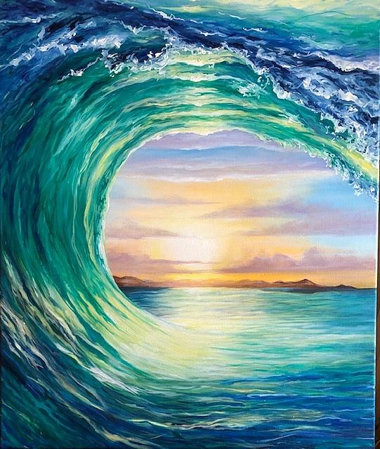 Wave Dream #1 Painting by Michell Givens
