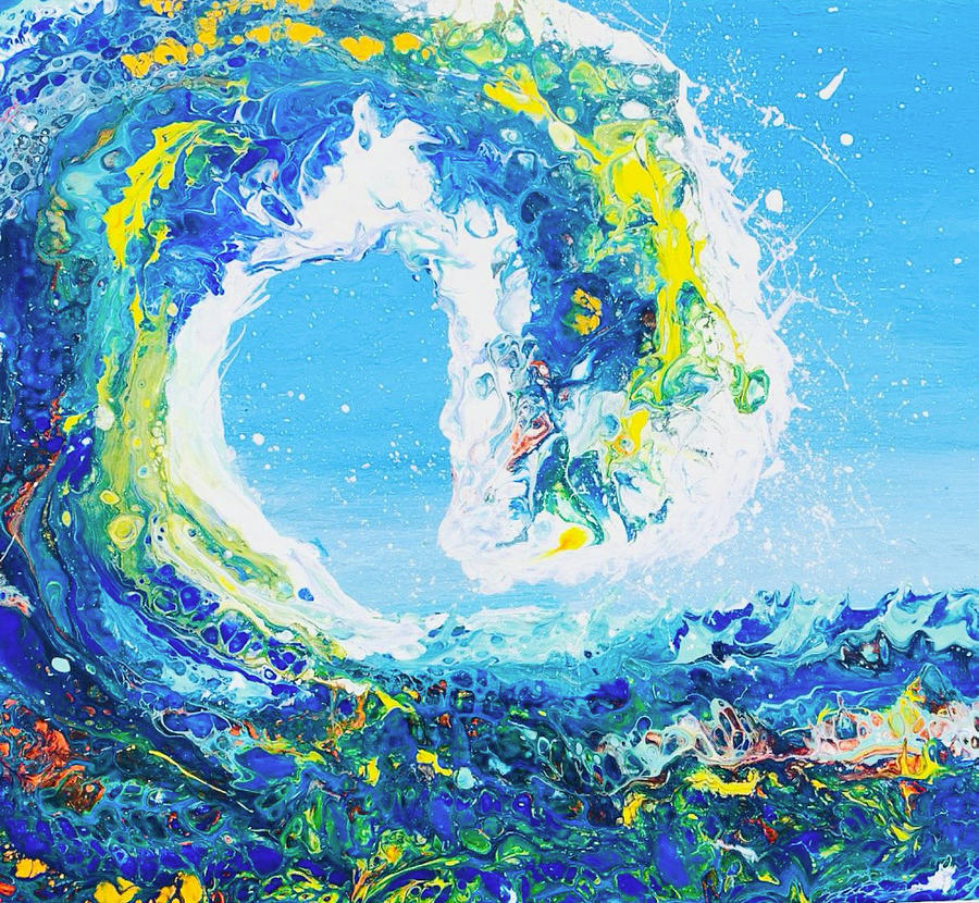 Wave Painting by Rowena Rizo-Patron