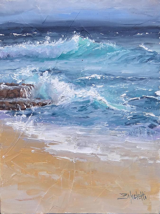 Wave Study #1 Painting by Laura Lee Zanghetti