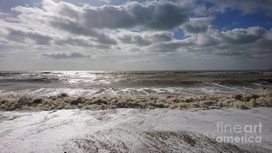 Waves And Clouds, Windy Day, Camber Sands Photograph