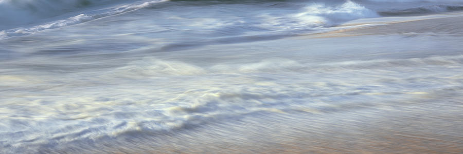Waves breaking on the beach, Playa La Cachora, Todos Santos, Baja California Sur, Mexico #1 Photograph by Panoramic Images