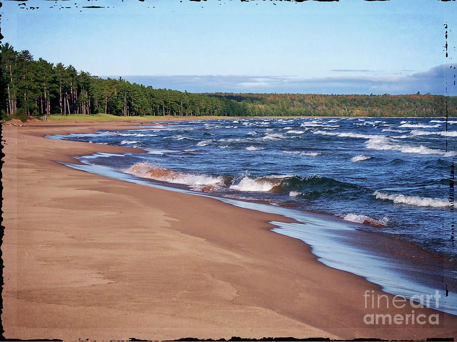 Waves on Lake Superior Photograph by Phil Perkins Waves on Lake Superior Photograph by Phil Perkins