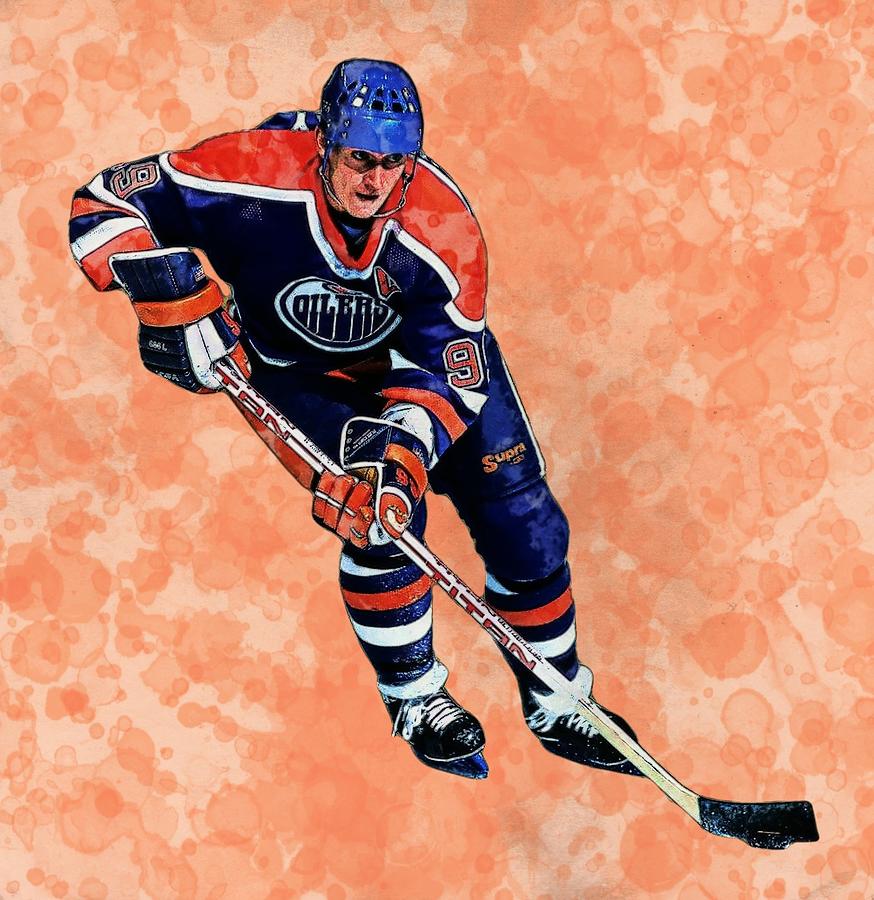 Wayne Gretzky Edmonton Oilers Digital Art by Bob Smerecki - Fine Art ...