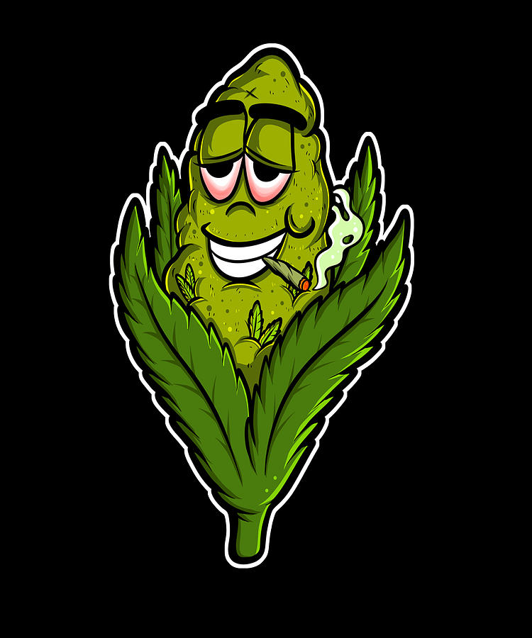 Weed Bud Character Digital Art by CalNyto - Fine Art America