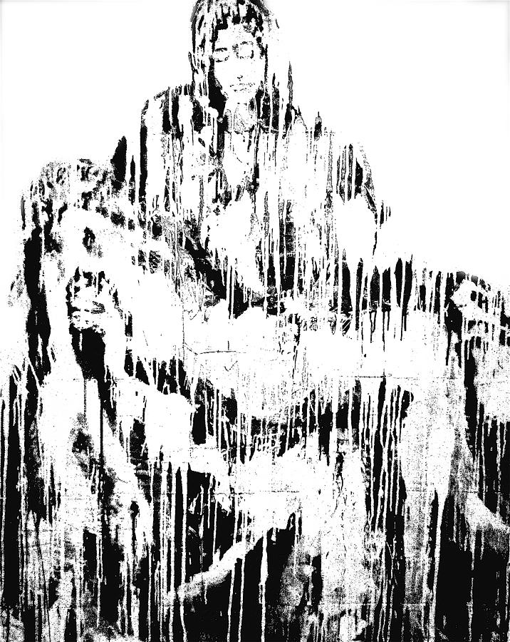 Weeping Pieta #2 Drawing by Daniel Bonnell