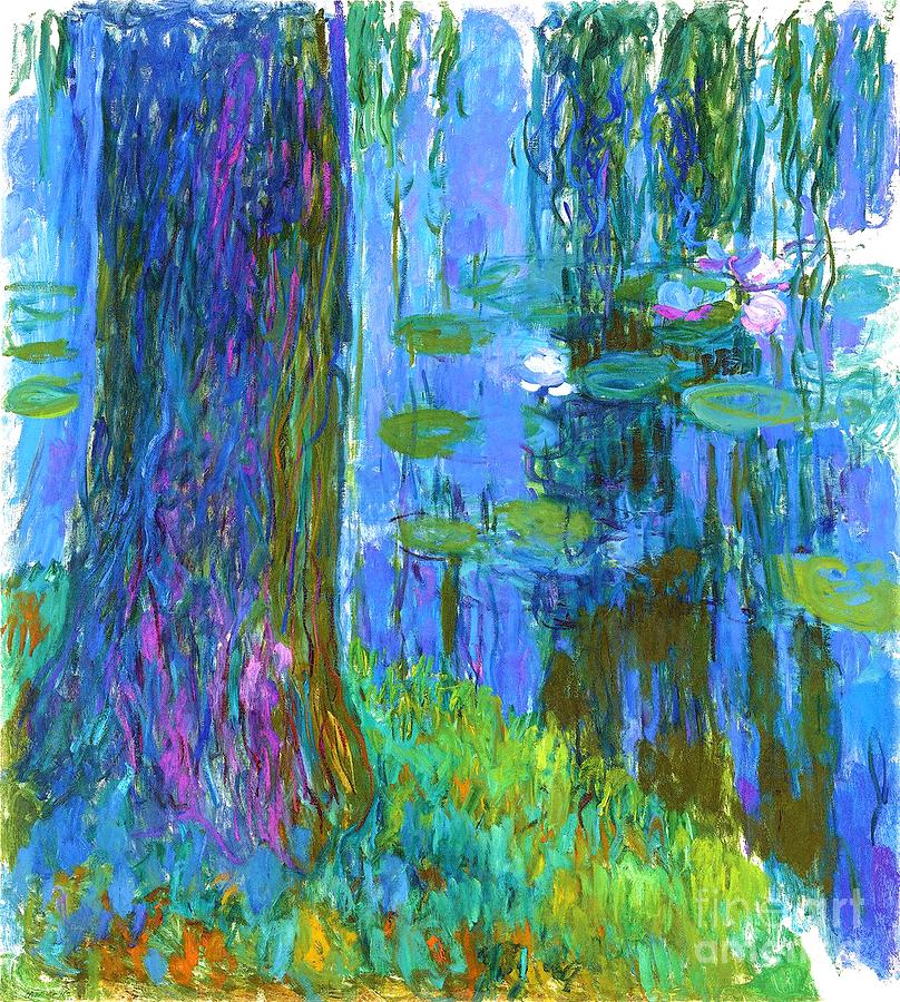 Weeping Willow and Water Lily Pond #1 Painting by Claude Monet
