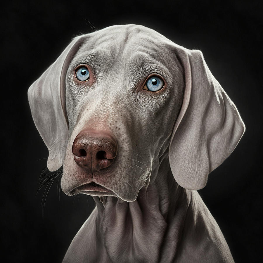 Fantasy Painting - weimaraner  by Asar Studios #1 by Celestial Images