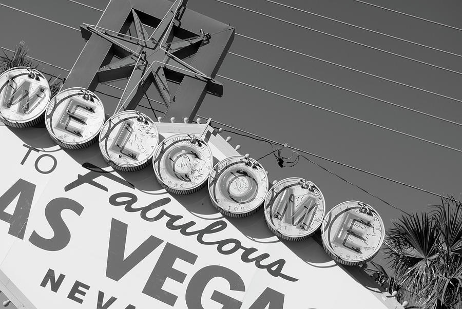 Welcome to Fabulous Las Vegas BW #3 Photograph by Bob Pardue