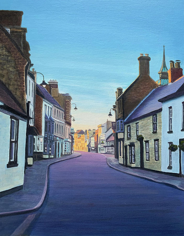 Welcome to Towcester Painting by Caroline Swan