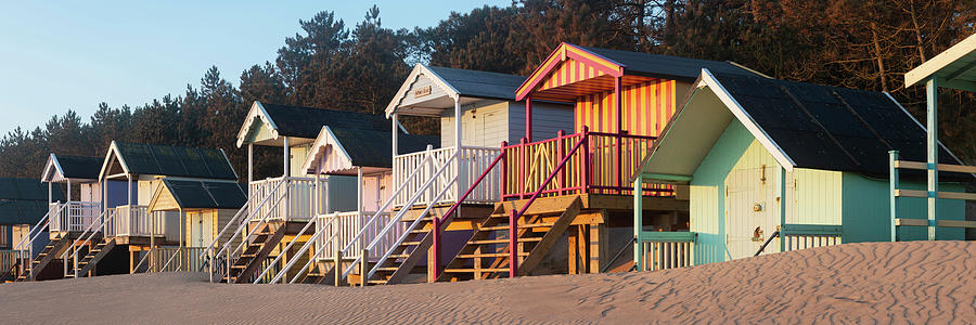 Wells Next the Sea Colouful Beach huts england #1 Photograph by Sonny Ryse