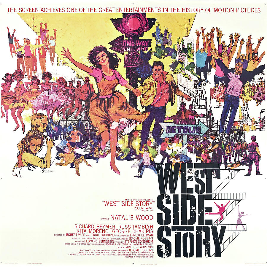 Natalie Wood Mixed Media - West Side Story, 1961 - art by Robert Peak #2 by Movie World Posters