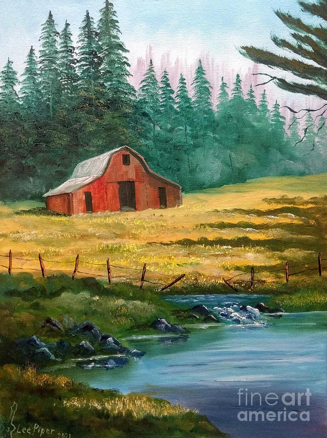 Western Barn #1 Painting by Lee Piper