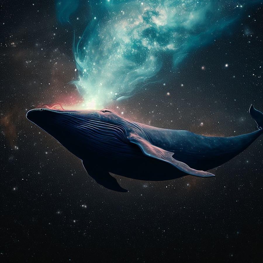 Whale in a Sea of Stars Digital Art by Cherished Moments - Fine Art America