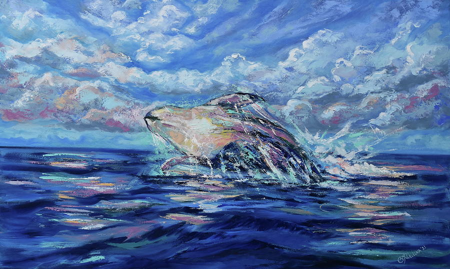 Whale Painting Painting By Olga Nikitina 